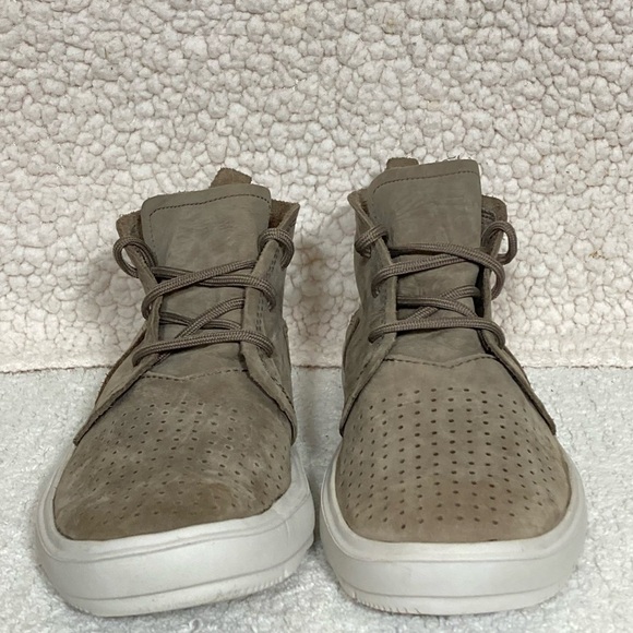 Merrell Pine Bark Leather Mid Top Beige Gray Womens Sneakers Shoes J94334 SZ 6.5 - Picture 3 of 11